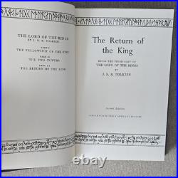 The Lord of the Rings Set by J. R. R. Tolkien Hardcover Revised 2nd Ed Dust Jacket