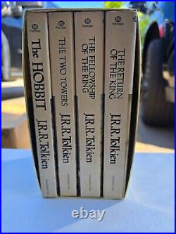 The Lord of the Rings & The Hobbit by J. R. R. Tolkien PB Red Box Set 1973 4 Books