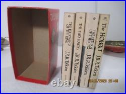 The Lord of the Rings & The Hobbit by J. R. R. Tolkien PB Red Box Set 1977 pub 62p