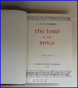 The Lord of the Rings Tolkien 1974 Houghton Mifflin Collector's Edition HC
