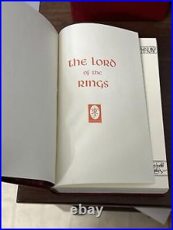 The Lord of the Rings Tolkien Collector's Edition Slipcase & Map HMCO 1987