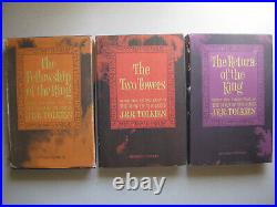 The Lord of the Rings Trilogy Box Set JRR Tolkien 1965 Hardcover DJ/ Maps 2nd Ed