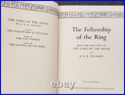 The Lord of the Rings Trilogy Box Set Tolkien 1965 HC DJ/Maps 2nd Ed 12th ptg