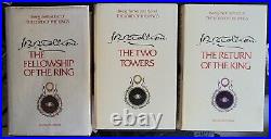 The Lord of the Rings Trilogy Set JRR Tolkien 1965 Hardcover DJ with Maps