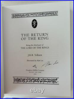 The Lord of the Rings by J. R. R. Tolkien Boxed Set 3 HCDJ Lee Signed First Ed