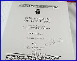 The Lord of the Rings by J. R. R. Tolkien Boxed Set 3 Hardcovers Lee Signed