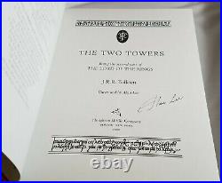 The Lord of the Rings by J. R. R. Tolkien Boxed Set 3 Hardcovers Lee Signed