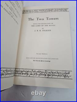 The Two Towers Tolkien 1965 Revised Edition 3rd Printing HC DJ Map