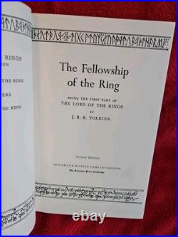 Tolkien 1965 Lord of the Rings HC 2nd Ed. Fellowship 4th p Return 3rd p Maps