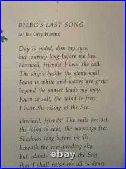 Tolkien Bilbo's Last Song Poem Poster Fantasy LOTR Lord of the Rings 16x23
