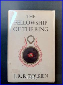 Tolkien HB Hobbit LotR Lord of the Rings 1st Edition 8/7/6 Impression GA&U NICE