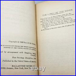 Tolkien LORD OF THE RINGS 1st, 2nd & 5th Ballantine printings w. THE HOBBIT