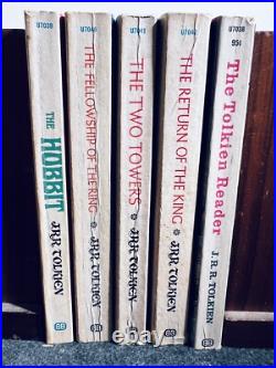 Tolkien LORD OF THE RINGS 1st Ballantine printing w. THE HOBBIT 2nd printing PB