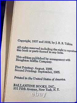 Tolkien LORD OF THE RINGS 1st Ballantine printing w. THE HOBBIT 2nd printing PB