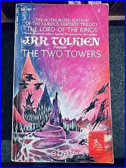 Tolkien LORD OF THE RINGS 1st Ballantine printing w. THE HOBBIT 2nd printing PB