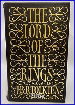 Tolkien Lord Of The Rings Limited Edition Folio Society Leather Book Set 2002