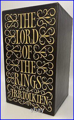 Tolkien Lord Of The Rings Limited Edition Folio Society Leather Book Set 2002