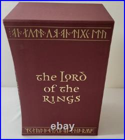 Tolkien Lord of The Rings Trilogy Hardcover Book Set Folio Society 2002 Slipcase