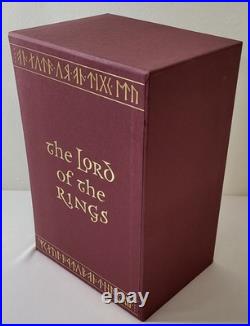 Tolkien Lord of The Rings Trilogy Hardcover Book Set Folio Society 2002 Slipcase