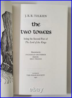 Tolkien Lord of The Rings Trilogy Hardcover Book Set Folio Society 2002 Slipcase