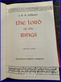 Tolkien The Lord of the Rings Collector's Edition Hardcover 1987 with map LOTR