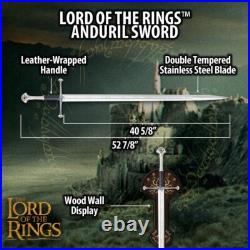 United Cutlery Lord of the Rings Anduril Sword of King Elessar Licensed COA