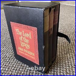 VTG 1965 Lord Of The Rings J. R. R Tolkien Box Set with MAPS Houghton Mifflin, LOTR