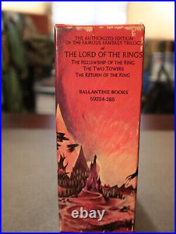 Vintage 1965 THE LORD OF THE RINGS by J. R. R. Tolkien Ballantine Red Box Set