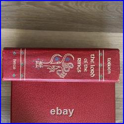 Vintage 1965 The Lord of the Rings JRR Tolkien Leather Collector's HMCO Book Map