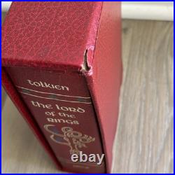 Vintage 1965 The Lord of the Rings JRR Tolkien Leather Collector's HMCO Book Map