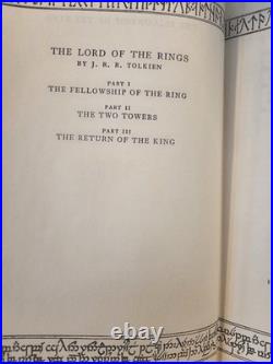 Vintage 1967 1st Printing, 2nd Edition. 3 Bks, Lord of the Rings, Tolkien series