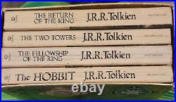 Vintage 1978 Gold Foil Box 4 Book Set JRR Tolkien Lord Of The Rings & Hobbit