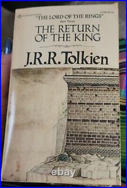 Vintage 1978 Gold Foil Box 4 Book Set JRR Tolkien Lord Of The Rings & Hobbit