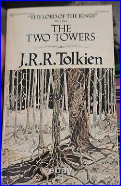 Vintage 1978 Gold Foil Box 4 Book Set JRR Tolkien Lord Of The Rings & Hobbit