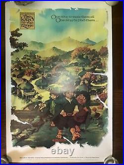 Vintage 1978 LORD OF THE RINGS Shire Animated Movie Poster, Tolkien Enterprises