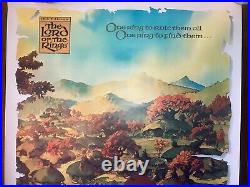 Vintage 1978 LORD OF THE RINGS Shire Animated Movie Poster, Tolkien Enterprises