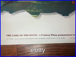 Vintage 1978 LORD OF THE RINGS Shire Animated Movie Poster, Tolkien Enterprises