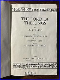 Vintage 1st Omnibus Trilogy Edition'The Lord Of The Rings' J R R Tolkien 1968