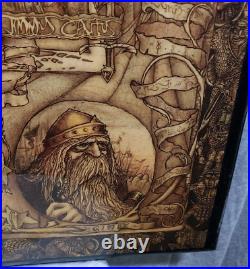 Vintage Large Lord Of The Rings Middle Earth Jimmy Cauty Wooden Plaque Tolkien