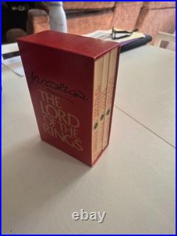 Vintage Lord of the Rings 1978 Paperback 3-Book Box Set Houghton Mifflin Slipcas