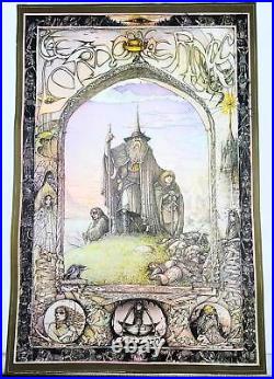 Vintage Original 1976 Lord Of The Rings Poster Jimmy Cauty JRR Tolkien UK