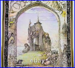 Vintage Original 1976 Lord Of The Rings Poster Jimmy Cauty JRR Tolkien UK