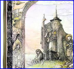 Vintage Original 1976 Lord Of The Rings Poster Jimmy Cauty JRR Tolkien UK