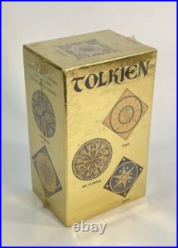Vintage Sealed The Hobbit & Lord Of The Rings 1973 Gold Foil Ballantine Box Set