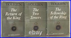 Vintage The Lord Of The Rings JRR Tolkien 1968 Set Revised Edition With DJ LOTR