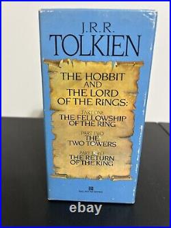 Vtg. 1986 J. R. R. Tolkien The Hobbit & The Lord Of The Rings, Blue Box Set