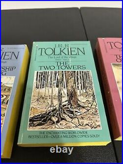 Vtg. 1986 J. R. R. Tolkien The Hobbit & The Lord Of The Rings, Blue Box Set